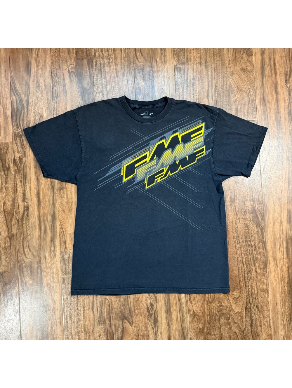 Vintage Y2K FMF Racing T Shirt Mens XL Black Motocross Dirt Bike MX Distressed